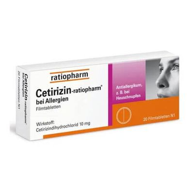 CETIRIZIN ratiopharm b.Allerg.10 mg Filmtabletten