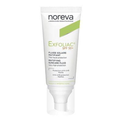 NOREVA EXFOLIAC mattierender Sonnenschutz-Fluid LSF 50+