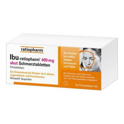 IBU RATIOPHARM 400 mg akut Schmerztbl. Filmtabl.